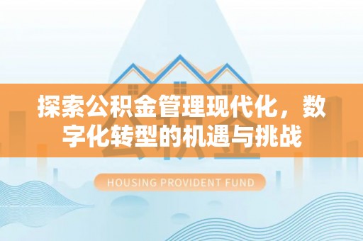 石阡探索公积金管理现代化，数字化转型的机遇与挑战